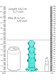 Realrock Curvy Dildo Or Butt Plug Turquoise - view 2