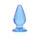 Realrock Crystal Clear 4.5 In. Anal Plug Blue - view 2