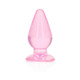 Realrock Crystal Clear 4.5 In. Anal Plug Pink - view 2