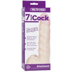Vac-U-Lock 7" Raging Hard-Ons Penis - Beige by Doc Johnson