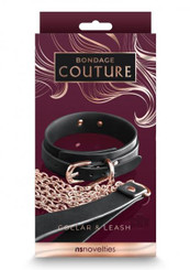 Bondage Couture Collar and Leash Black by NS Novelties