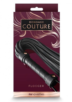 Bondage Couture Flogger Black by NS Novelties