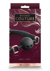 Bondage Couture Ball Gag Black by NS Novelties