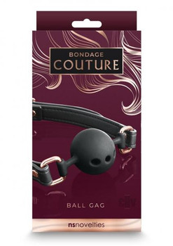 Bondage Couture Ball Gag Black by NS Novelties