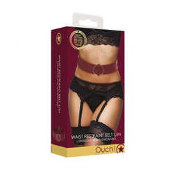 Ouch Halo Waist Belt S/m Burgundy by Shots