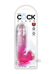 Kc 6 Penis Clear W/balls Pink