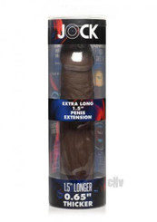 Jock Extra Long Penis Extension Sleeve 1.5in Dark
