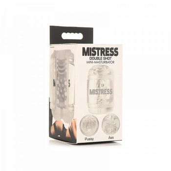 Mistress Double Shot Dual-entry stroker Mini Masturbator Clear