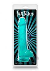 Fantasia Ballsy 7.5 In. Jelly Dildo Teal