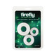 Firefly Glow In The Dark Bubble Penis Rings - White, Pack Of 3 - view 2
