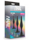Anal Adventures Platinum Silicone Beginner Plug 3-piece Kit Black