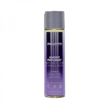 Evolved Anoint Perfumery Lavender Flower & Vanilla Bean Massage Oil 4 Oz.