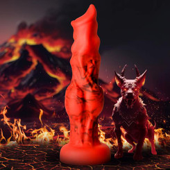 Fire Hound Silicone Dildo - Small by Creature Dildos