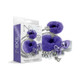 Nixie Metal Butt Plug & Furry Handcuff Set Medium Purple Metallic - view 2