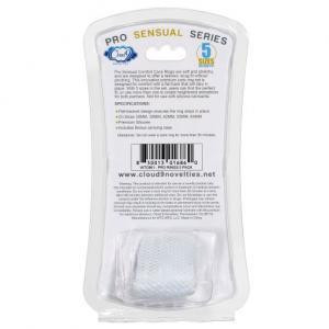 Cloud 9 Comfort Penis Rings W/flat Back 5-pk Pro Sensual Line