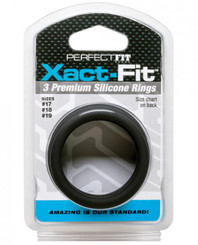 Xact-Fit Cockring Kit 3 Medium to Large Black