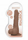Real Rock Realistic Dildo With Balls - 7" - 17 Cm - Mocha - view 4