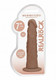 Real Rock Realistic Dildo - 7" - 17 Cm - Mocha - view 4