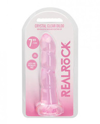 Shots Realrock Crystal Clear Non Realistic 7" Dildo  - Pink