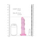 Shots Realrock Crystal Clear Non Realistic 7" Dildo - Pink - view 3