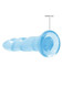 Realrock Crystal Clear Non-realistic Dildo With Suction Cup 7 In. Blue - view 2