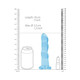 Realrock Crystal Clear Non-realistic Dildo With Suction Cup 7 In. Blue - view 5