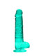 Realrock 8in Realistic Dildo W/ Balls Turquoise - view 2