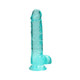 Realrock 8in Realistic Dildo W/ Balls Turquoise - view 7