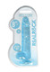 Realrock 8in Realistic Dildo W/ Balls Blue - view 3