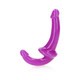 Realrock Glow In The Dark 6 In. Strapless Strap-on Dildo Neon Purple - view 2