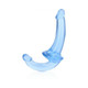 Realrock Crystal Clear 6 In. Strapless Strap-on Dildo Blue - view 2