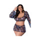 Hazy Dayz Shrooms Crop Top W/skirt & Thong - Black Qn by Blush - view 2
