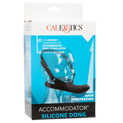Accommodator Silicone Dong Black by California Exotic Novelties