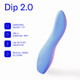 Dame Dip 2.0 Classic Vibrator Periwinkle by Dame Products