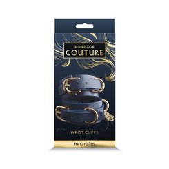 Bondage Couture Wrist Cuff Blue by NS Novelties