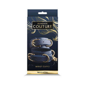 Bondage Couture Wrist Cuff Blue by NS Novelties