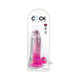 King Penis Clear With Balls 7in Pink - view 2