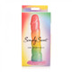 Simply Sweet Swirl 6.5 In. Silicone Dildo Rainbow