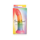 Simply Sweet Phallic 6.5 In. Silicone Dildo Rainbow - view 2