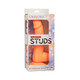 Silicone Studs Neon 6" Dildo - Orange - view 2