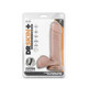 Dr. Skin Plus Posable Dildo With Balls 8 In. Vanilla - view 2