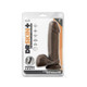 Dr. Skin Plus Posable Dildo With Balls 8 In. Chocolate - view 2