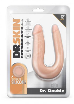Dr. Skin Dr. Double Dong Silicone 12 In. Vanilla