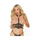 Black Label Harness With Adjustable Choker Black/rose Gold Os - view 2