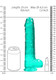 Realrock 9in Realistic Dildo W/ Balls Turquoise