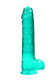Realrock 9in Realistic Dildo W/ Balls Turquoise - view 2