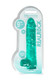 Realrock 9in Realistic Dildo W/ Balls Turquoise - view 3