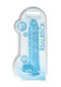 Realrock 9in Realistic Dildo W/ Balls Blue - view 3