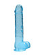 Realrock 9in Realistic Dildo W/ Balls Blue - view 4
