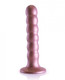 Shots Ouch! Beaded Silicone 5 In. G-spot Dildo Rose Gold - view 2